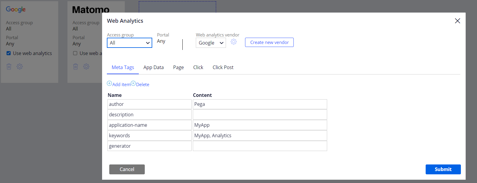 Pega integration with Google Web Analytics - Pega - Proof of Concept